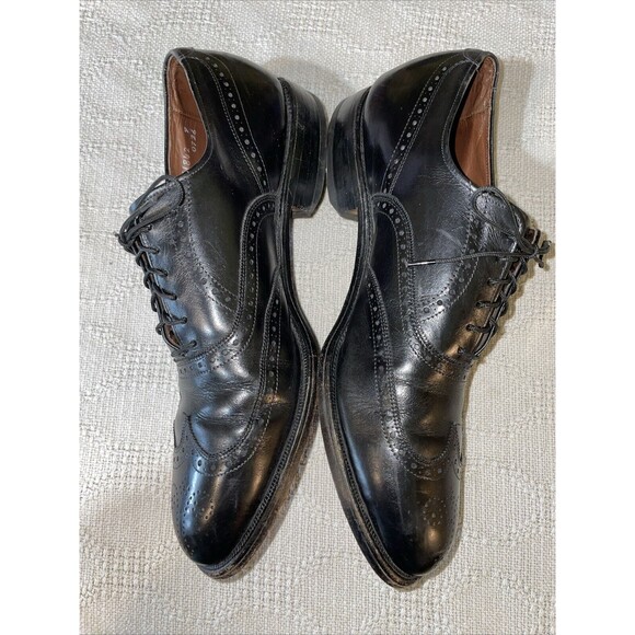 Allen Edmonds Chester Men’s Wingtip Dress Shoes Sz 9.5 C Black Leather Business main image 4